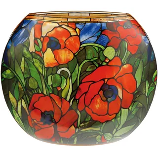 Goebel Artis Orbis Louis Comfort Tiffany Orientalische Mohnblume - Vase Neuheit 2020 67000761 und 4er Set EKM Living Edelstahl Strohhalme