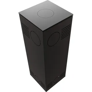 Kaminofen aus Stahl KRATKI TORA/S 8 kW Ø 150 Schwarzes Glaspaneel - Schwarz