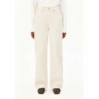 ENIJAA HIGH WAIST WIDE JEANS | 100% recycelte Baumwolle Non Stretch - beige (31-34)