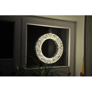 6x LED Lichterkranz Ø 50 cm 1440 Mikro LEDs Timer IP44 Metallkranz Dekokranz