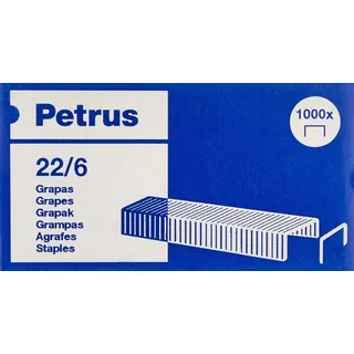 Petrus 791888 Box 1000 Heftklammern 22/6
