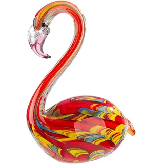 Casablanca by Gilde "Figur Vogel Flamingo mehrfarbig H. 17 cm", Handgearbeitetes Glas, mehrfarbig, Wohnzimmer,