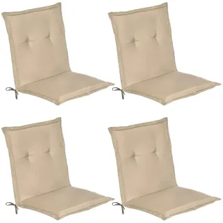 Beautissu Niederlehner Auflage 100 x 50 x 6 cm beige 4-tlg.