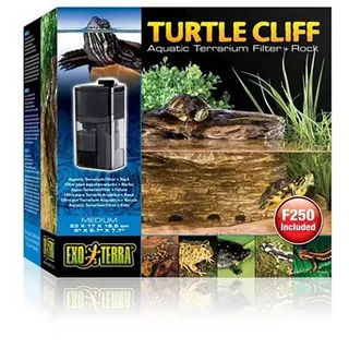 Exo Terra Turtle Cliff Automatischer Terrarienfilter & Stein - Brown - 21 x 18 x 9.5 cm