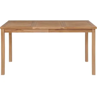 vidaXL Gartentisch 150x90x77 cm Massivholz Teak - Braun