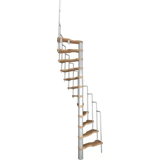 Minka Spindeltreppe Suono 120 cm x 68 cm Buche-Weiß Raumhöhe bis 305 cm