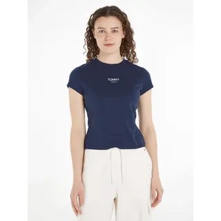 Tommy Jeans T-Shirt »TJW BBY ESSENTIAL LOGO 1 SS«, mit Tommy Jeans Logo, blau