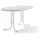 Klapptisch 140 x 90 x 72 cm weiß/marmordekor weiß
