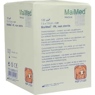Maimed Vlieskompressen 7.5x7.5 unsteril