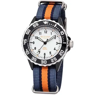REGENT robuste Uhr für Kinder und Jugendliche blau/orange BA-385 -