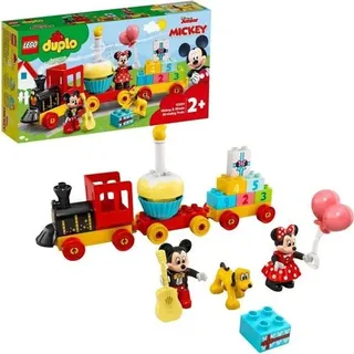 LEGO DUPLO Disney Mickey und Minnie Geburtstagszug 10941, Zug Spielzeug für 2+ Jährige, mit Figuren - Bunt