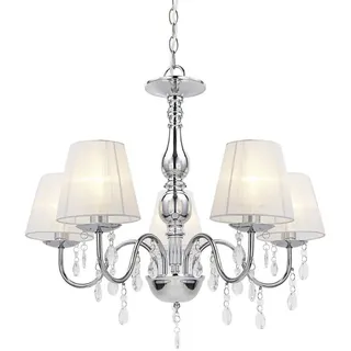 [lux.pro] Kronleuchter Isabell 5-flammig Chrom