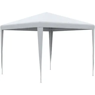 Outsunny Gartenpavillon 2,7 x 2,7 m inkl. Seitenteile Weiß
