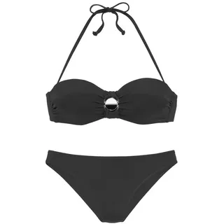 JETTE Bügel-Bandeau-Bikini Damen schwarz Gr.34 Cup C