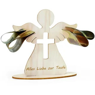 Holzengel Firmung Geschenke Jungen Mädchen Holzengel mit Kreuz Taufe Geschenk Schutzengel Geldgeschenk Taufe Firmung aus Holz Taufgeschenke für Mädchen Jungen Jugendweihe Kommunion Konfirmation
