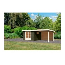 KARIBU Gartenhaus »Trittau 3«, Holz, BxHxT: 580 x 2170 x 297 cm (Außenmaße inkl. Dachüberstand) - beige