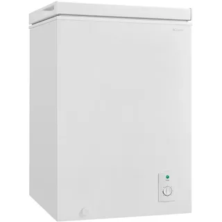 Bomann, 100L Gefriertruhe weiß GT7355 – 4 Sterne, Temperatur ≤ -18°C, Gefriervermögen 4,5 kg/24h, Kontrollleuchte, Temperatureinstellung, abnehmbar, Rollen, ideal für die Familie