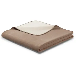 Biederlack Kuscheldecke Doubleface 150 x 200 cm Mischgewebe Braun