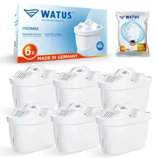 Watus Wasserfilter Kartuschen, für Brita Maxtra und Maxtra, für Ersatz Britta Filterpatronen, Made in Germany, (Pack 6)