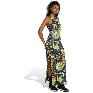 Adidas X Farm Premium Kleid - Black / Hi-Res Blue / Lush Red - L