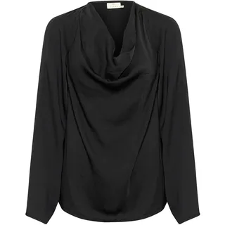 Langarmbluse KAFFE "Damen Bluse langarm KAariel", Damen, Gr. 34, schwarz (schwarz deep), Obermaterial: 100% Polyester PES., Blusen Langarmbluse