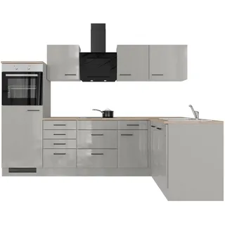 Flex-Well Küchenzeile Lund 280 cm grau