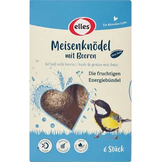 Elles Wildvogelfutter Meisenknödel mit Beeren ohne Netz 6 Stück