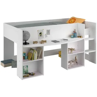 Parisot Hochbett Pirouette 1 90 x 200 cm Holzwerkstoff weiß