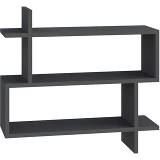 Decortie Bücherregal Wandregal 70 x 22 x 65 cm Schwarz