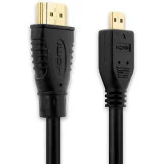 Micro HDMI Type D Kabel 3m kompatibel mit Sony Alpha A6100 A7S II A7R II RX100 V RX100 IV FDR-X3000 DSC-HX400V FDR-AX53 -AX33 HDR-CX405 DSC-HX350 - DLC-HEU15 DLC-HEU30 Micro HDMI Kabel 1.4 Videokabel