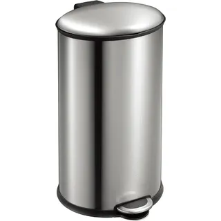 EKO - Ellipse Treteimer 40 Liter - Stainless steel Plastic - Matt Edelstahl - Silber