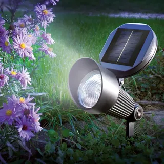 esotec Solarleuchte Aluminium 9,0 cm spritzwassergeschützt schwarz