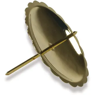 Riffelmacher 10700 - Adventskerzen-Halter, 4 Stück im Beutel, Durchmesser 6 cm, aus Metall, Gold, Kerzen-Stecker, Adventskranz, Gesteck, Dekoration, Weihnachten, Advent