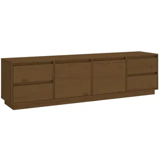 vidaXL TV-Schrank Weiß 176x37x47,5 cm Massivholz Kiefer