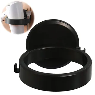 QianFenShi Föhn Halterung,Föhnhalter Wand Ohne Bohren,Föhnhalter Wand,Fön Halterung Ohne Bohren,Fönhalter Ohne Bohren,Föhnhalterung,Haartrocknerhalter,aus ABS Kunststoff,Selbsthaftend (Schwarz)