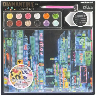DIAMANTINY Level Up - City Aktivitäten Crystal Art, Diamond Painting Kit, Tokyo