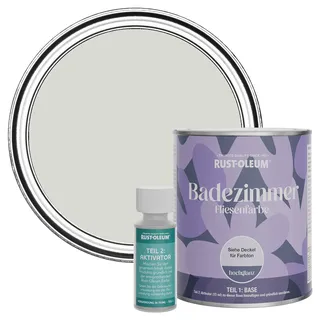 Rust-Oleum wasserfeste grau Fliesenfarbe für Badezimmer in Hochglanz Finish - Winter-Grau 750ML