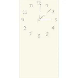 Wallario Design Wanduhr Beige aus Echtglas, Größe 30 x 60 cm - Gelb
