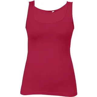 Single-Jersey Tank Top Damen, Kirschrot, XS - Rot