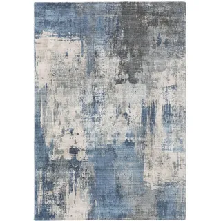 Kunstloft Teppich Mara Blau 160x230 cm , Textil , Orientalisch , Rechteckig , 160x1 cm , Gots , waschbar , Teppiche und Böden, Teppiche