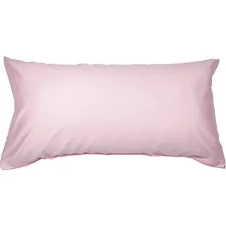 Kissenbezug JANINE "Colors Mako Satin", rosa, B:80cm L:40cm, Mako-Satin, Mako-Satin, Kissenbezüge, Kissenbezug, mit Reißverschluss, uni Kissenhülle, feinfädig, 100% Baumwolle