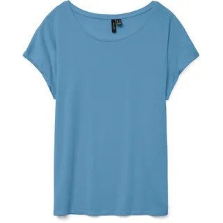 Vero Moda Vmava Plain Ss Top Blau XS