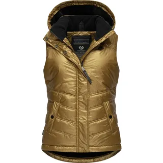Steppweste RAGWEAR "Steppweste Hesty Bling", Damen, Gr. M, gold (inca gold), Obermaterial: 100% Nylon NY.  Futter: 100% Polyester PES. 100% Polyester PES., Westen Steppweste