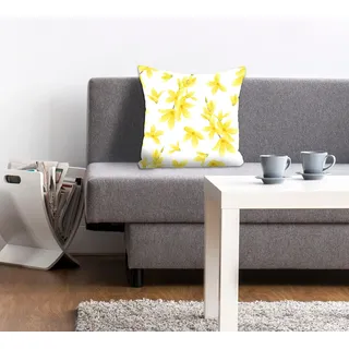 queence Dekokissen »Asiatic Lily« mit gelben Blumen, gelb