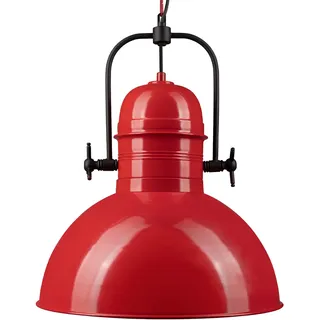 Pendelleuchte Hängelampe Vintage Ø40 cm E27 Rot Metall Lampe - Rot