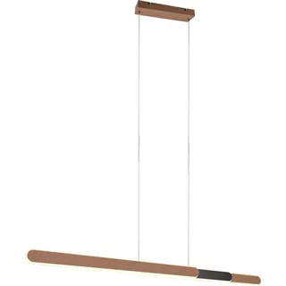 Trio LEUCHTEN LED Pendelleuchte Helios ausziehbare Hängelampe mit 3 LED Elementen 5800 Lumen CCT", braun (coffee), 1, H: 150cm, 1 Stk., Leuchten, 2700-6500K, Touch Dimmer 4 Stufen, höhenverstellbar up and down Licht, LED Pendelleuchte