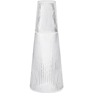 Stelton Pilastro carafe with glass 1 l (x-507), Serviergefässe, Transparent