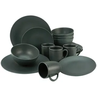 CreaTable Kombiservice 16-tlg. schwarz unifarben