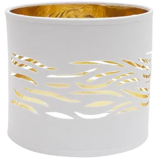 Tischlampe, 1 x e14, Weiß und Gold, 17 x 17 x 15 cm, ideal zum Dekorieren und um modernen und eleganten Räumen Licht zu verleihen.