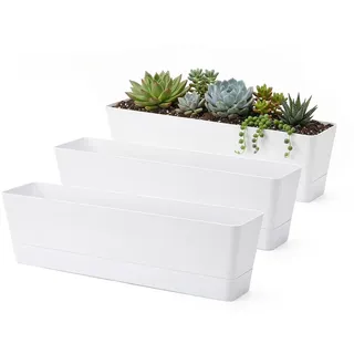 greaner Pflanzkasten 40,6 x 9,7 cm Weiß